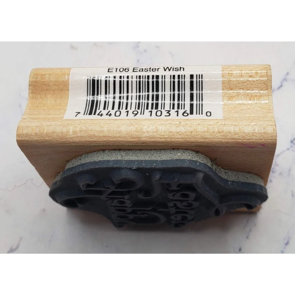 Stampendous Happy Easter Wood Mounted Rubber stamp